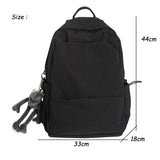 weiyinxing Waterproof Nylon Women Backpack 2023 Solid Color School Backpack for Teenager Girls Boys Female Large Capacity Men Book Bag