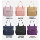 weiyinxing Fashion Women's Bag Shopper Simple Fashion Zipper Handbags Waterproof Nylon Large Capacity Tote Solid Female Shoulder Bags