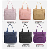 Weiyinxing Fashion Women's Bag Shopper Simple Fashion Zipper Handbags Waterproof Nylon Large Capacity Tote Solid Female Shoulder Bags