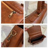 weiyinxing Luxury Women Vintage PU Leather Top-handle Shoulder Bags Ladies Casual Flap Crossbody Bags Female Luxury Messenger Handbags
