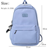 weiyinxing Women Backpack Female Waterproof Nylon Schoolbag Student Book Bag Solid Color School Backpacks for Teenager Gilrs Boys