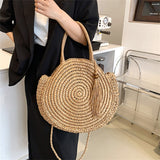 Weiyinxing Straw Women's Summer Bag 2023 Luxury Designer Female Handbags Trendy Beach Bag Casual Knitting Lady Shoulder Bag Purses