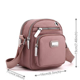 Weiyinxing Women's Casual Light Simple Shoulder Bags Waterproof Nylon Fabric Crossbody Bags Small Multi-layer Large Capacity Women's Bags