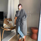 Weiyinxing Turtleneck Cardigans Women Autumn Winter Thickened Knitted Sweater Maxi Casual Elegant Loose Coats Korean Oversized O050