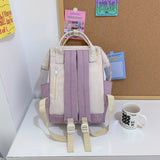 Weiyinxing Patchwork Color Nylon Backpack for Women Multi Pocket Man Boys Travel Backpacks Female School Bag for Teenage Girls