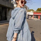 Weiyinxing Sunscreen Clothes Ice Silk Thin Women's Summer Jacket 2023 New Loose Breathable Light Sun-Protective Clothing Outside