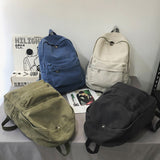 weiyinxing Cool Girl Boy Canvas Green Laptop Student Bag Trendy Women Men College Bag Female Backpack Male Lady Large Travel Backpack