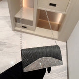 Weiyinxing Women Exquisite Evening Bag Party Banquet Glitter Purse Lady Elegant Wedding Clutches Handbag Female Cocktail Chain Shoulder Bag