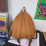 Weiyinxing Canvas Vintage Girl Leisure Drawstring Book Bag Female Brown Laptop College Backpack Women Travel School Bag Fashion Cool