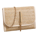 Weiyinxing New Women's Summer Woven Bag Messenger Straw Bag Small Square Bag Fashion Bag Crossbody Bags Womens Bag
