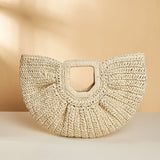 Weiyinxing Moon Design Basket Shopper Bag Beach Straw Bag Summer Woven Travel Handbag For Women Luxury Large Capacity Shoulder Bags
