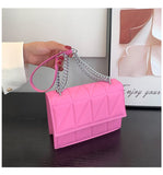 Weiyinxing Women's Small Square Bag New Korean Version Simple Fashion Chain Messenger Bag Casual Chain Shoulder Handbags For Women