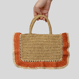 weiyinxing Panelled Ruched Straw Bag Paper Woven Women Handbags Handmade Shoulder Crossbody Bags Summer Beach Large Tote Purses 2023