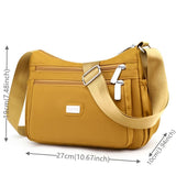 Weiyinxing Women's Fashion Shoulder Bag Light And Soft Oxford Simplicity Crossbody Bag Multi Pocket And Large Capacity Female Messenger Bag