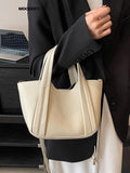 Weiyinxing Large Capacity Fashion Bucket Handbags 2023 Luxury Designer Classic Vintage Crossbody Bags For Women Summer Casual Shoulder