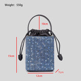 weiyinxing Square Diamonds Women Handbags Shinny Rhinestone Shoulder Crossbody Bags Luxury Glitter Evening Party Bags Small Purses