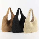 Weiyinxing Straw Bag Women Shoulder Bags Paper Woven Female Handbags Large Capacity Summer Beach Straw Bags Casual Tote Purses