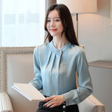 Weiyinxing Mujer De Moda 2023 Blouse Women Long Sleeve Women Blouses Shirts Stand Collar Chiffon Blouse Shirt Women Tops Blusa B989