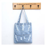 Weiyinxing Quality Shopping Bags Open Pocket Women's Handbags Denim Jean Casual Fashion Handbags Bags for Women Tote Shoulder Bag