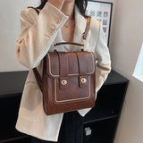 weiyinxing New Vintage Large Woman Backpack High Quality PU Leather School Bags For Teenage Girls Fashion Ladies Double Shoulder Bags