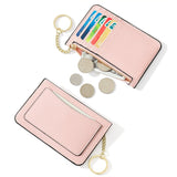 Weiyinxing Color Card Holder for Women Super Thin Small Female Wallet Pu Leather Mini Business ID Credit Card Case Women's KeyChain