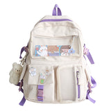 weiyinxing Kawaii Nylon Women Backpack Fashion Waterproof Rucksack for Teen Girls School Bag Cute Student Bookbag Travel Mochila