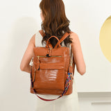 Weiyinxing New ALLIGATOR Pattern Woman Backpack Fashion Ladies Travel Rucksack College Student Bagpack
