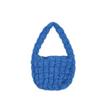 Weiyinxing Quilted Small Tote Bag Designer Ruched Canvas Shoulder Bags Casual Nylon Padded Handbags Simple Female Purses 2023 Sac