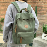 weiyinxing New Canvas Women Backpack Male Hand Ring Buckle School Bag Teenage Boy Girl Lovely Travel Bookbag Cool Notebook Bagpack