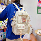 Weiyinxing Capacity High School Student Backpack (female Korean Version) Harajuku Schoolbag (junior High School Student Girl Backpack