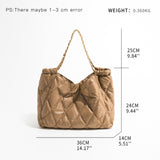 weiyinxing Lingge Quilted Women Shoulder Bags Designer Chains Padded Lady Handbags Nylon Large Capacity Tote Bag Big Puffy Bags 2023