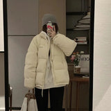 Weiyinxing New Winter Green Bread Service Jacket Women's Korean Parkas Loose Cotton Padded Coat Warm Thicken Stand Collar Warm Solid O