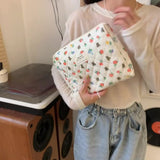 Weiyinxing Floral Makeup Bag Multifunctional Quilted Cosmetic Pouch Large Capacity Travel Toiletry Bags Female Zipper Beauty Case