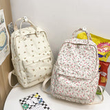 Weiyinxing Floral Laptop Student Bag Trendy Girl Print Cute Travel Book Backpack Fashion New Lady College Backpack Women School Bags
