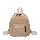 Weiyinxing Women's Backpacks Small Plush Female Backpack Mini Shoulder Bag Winter New Soft Fluffy Fur Girls School Bag Mochila 2023