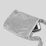 weiyinxing Metal Mesh Crossbody Bags Designer Shinny Women Shoulder Bag Metallic Messenger Bag Small Tote Party Purse for Girl 2023