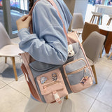 weiyinxing Women Fashion Simple Crossbody Bag Girls Cute Waterproof Shoulder Bag Casual Kawaii Nylon Pouch Sweet Design Cross Schoolbag