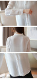 Weiyinxing Mujer De Moda 2023 Long Sleeve Women Shirts Dot Chiffon Blouse Shirt Tops Turn Down Collar Office Blouse For Women B864