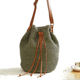 Weiyinxing Rattan Women Shoulder Bags Wicker Woven Large Capacity Tote Tassel Crossbody Bag 2023 Summer Beach Big Purses Travel Bag