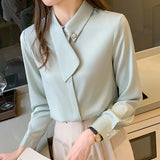 Weiyinxing Sleeve Blouse Women Blusas Mujer De Moda 2023 Blouses Shirts Office Chiffon Blouse Shirt Tops Women Blusa Feminina E234