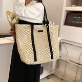 Weiyinxing Straw Women Tote Bag Luxury Designer 2023 Rattan Woven Handbags Handmade Travel Shopper Shoulder Bag Casual Beach Bag new