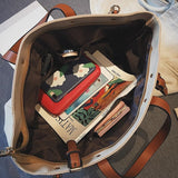 Weiyinxing Large Capacity Canvas Tote Bag For Women Luxury Designer Handbag Purse Ladies Crossbody Shoulder Bags Shopping Bucket Bag