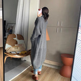 Weiyinxing Turtleneck Cardigans Women Autumn Winter Thickened Knitted Sweater Maxi Casual Elegant Loose Coats Korean Oversized O050