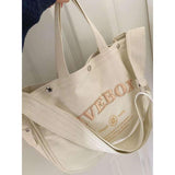 Weiyinxing Canvas Bag Women's One Shoulder Leisure Messenger Bag Students' Commuting Portable Large Capacity Bag