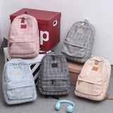 weiyinxing Girl College School Bag Casual New Simple Women Backpack Striped Book Packbags for Teenage Travel Shoulder Bag Rucksack