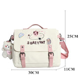 weiyinxing Women Simple Crossbody Bag Girls Cute Casual Satchel Shoulder Pouch Money Sweet Printed Canvas Diagonal Cross Schoolbag