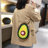 Weiyinxing Fruit Avocado Purses and Handbag for Women Cute Girls Chain Shoulder Bag Round Leather Small Crossbody Bag Novelty Purses