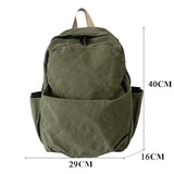 weiyinxing Men Black Rucksack Simple Canvas Women Knapsack Fashion Lovers Shoulder Bag Backpack Schoolbag College Mochila School