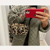 Weiyinxing Women Handbag Leopard Leather Shoulder Bags Female Casual Solid Color Messenger Bag for Women Luxury Underarm Bag