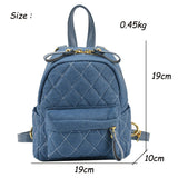 weiyinxing Denim Women Backpack Luxury Designer Backpacks Small School Bag for Girls Backpack Cute Shoulder Bags Mochila Feminina